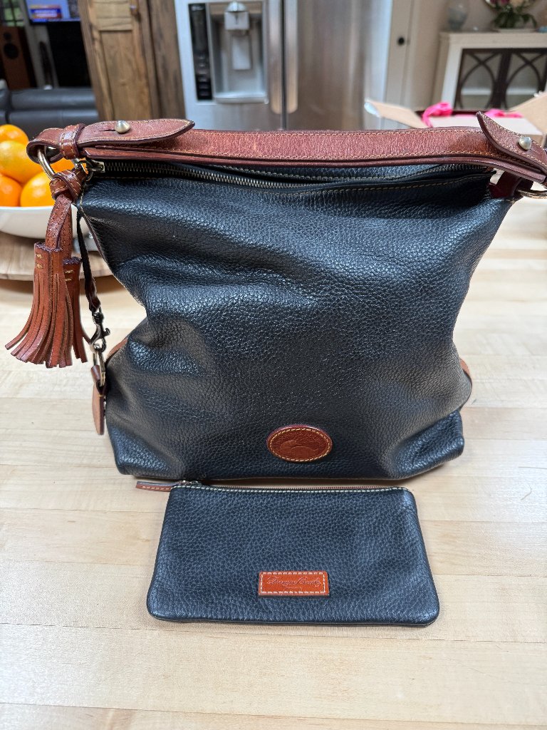 Dooney & Bourke Pebbled Leather Bag With Wallet